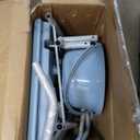 DMI Drop Arm Portable Toilet Commode, Extra-Wide Seat, 500 Pound Weight Capacity, Bucket with Lid Included, Adjustable Legs, Elderly Assistance Products, Grey