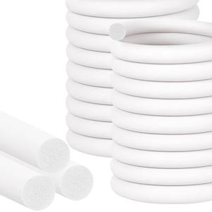 MYFAMIREA 20FT Backer Rod 1 Inch EPDM Rubber Caulk Saver Weather Strip Seal Concrete Expansion Joint Filler for Gaps and Joints, White