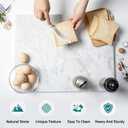 Marble Stone Cutting Board For Kitchen,16x12 Inch White Carrara Marble Pastry Board With Non-Slip Feet For Baking, Cheese, Charcuterie, Chocolate