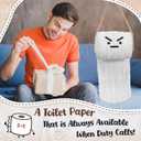 Funny Gag Gifts for Men Women - Funny Handmade Toilet Paper Roll Crochet - Fathers Day Birthday Gag Gifts for Dad Husband Boyfriend, Weird Stuff Galentines Day Gifts for Friend Coworker Gift (Ivory  Poop Patrol)