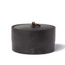 SILINE Ceramic Canister,16.9 Oz /500ml Food Storage Jar for Tea,Coffee Beans,Herb,Candy,Spices,Nuts (Stone Black)