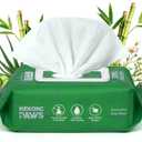 Unscented Pet Grooming Wipes - Natural Bamboo Fiber - Cleansing Wipes for Dog & Cat - Soft & Caring for Sensitive Skin - Durable & Tear Resistant for Paw, Coat & Bum Freshening - 100 Count