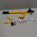 Tevlaphee Steering Wheel Lock - Anti Theft Device with Adjustable Car Wheel Lock, 3 Keys (Yellow)