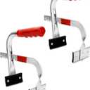 QWORK Battery Carrier, Battery Rack with Pads, Adjustable from 5" to 7", for Lifting and Carrying Batteries, 2 Pack