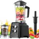 Blender, 1800W Blender with Grinder - 6-Blade Professional Smoothie Blenders for Kitchen, Crushes Ice, Self-Cleaning, 68oz & 20oz Jars Dishwasher Safe, for Baby Food, Nut Butter