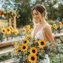 10Pcs Artificial Sunflower with Stems  Single Long Stem Silk Sunflower, Lifelike Yellow Fake Sunflower for Vase DIY Bouquet Wedding Centerpieces Party Garden Home Dcor