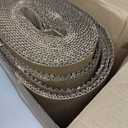 Geyoga 12 x 394 Inch Brown Single Face Corrugated Cardboard Roll B Flute Shipping Corrugated Paper Roll Wrap for Packing, Storage, DIY Craft, Back to School Essentials