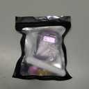 Clear Case for AirPods 4 Case Cover with Safety Lock,Soft TPU Cover with Phone Stand & Cleaning Kit,Cute Bling Keychain for Women Girls-Clear Purple