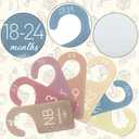 Whaline Acrylic Baby Closet Dividers Boho Hanging Acrylic Infant Clothes Hanger separators Baby Closet Organizers Thicken Baby Wardrobe Organizers for Home Nursery Supplies, 6.7 x 3 Inch, 8Pcs (Colorful 1)