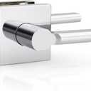 Probrico 1 Pack Passage Lever Polished Chrome Door Handle Lock Non-Locking Keyless Square Lever for Hall and Closet, for Right & Left Side