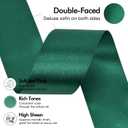 MEEDEE Dark Green Satin Ribbon - 1-1/2 inch Double Faced, Perfect for Christmas Tree, Wreaths, Weddings, Flower Bouquets