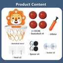 Adjustable Height Toddler Basketball Hoop with 4 Balls, Indoor Outdoor Mini Basketball Game Toy, Easy Setup Basketball Playset for 1 2 3 4 5 Years Old Boys Girls Kids Birthday Christmas