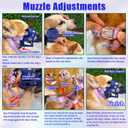Basket Muzzle Allows Panting Drinking, Anti Biting Chewing, Suitable for Grooming Trimming Training, for Small Medium Large Dogs (Blue, Size 4)