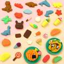 4 in 1 Playdough Sets for Kids Ages 4-8, 24 Colors Dough Accessories with Ice Cream/ Noodles/ Cake Makers, Kitchen Pretend Play Tools Kit, Birthday Gifts Toys for Toddlers Boys Girls 3 4 5 6 7 8