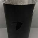 Umbra Vento Kitchen Trash Can with Open Top, Large 16-Gallon (62 L) Capacity, Black/Nickel