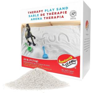 Sandtastik Therapy Play Sand - White, 25 lb (11.3 kg) Box - Fill Sensory Tables, Sand Trays & Water Tables! Formulated for Therapy Professionals & Teachers