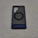 TORRAS Strong Magnetic & Seamless Stand for Samsung Galaxy S25 Ultra Case, Fit for MagSafe, Mil-Grade Drop Protection, Kickstand for Samsung Galaxy S25 Ultra Case, Translucent Back/Blue Edge