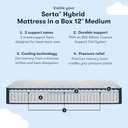 Serta Sleeptrue Medium 12" Full Hybrid Mattress in a Box, Cooling, Breathable, and Pressure Relieving - 100 Night Trial, CertiPUR-US Certified 