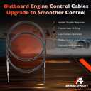 GEN 1 Boat Outboard Throttle and Shift Control Cables, 33C Remote Cable Replacement, Compatible with Mercury, MerCruiser, Mariner, Force Motor Engines, Replace CC179 Series (2PCS), 16FT