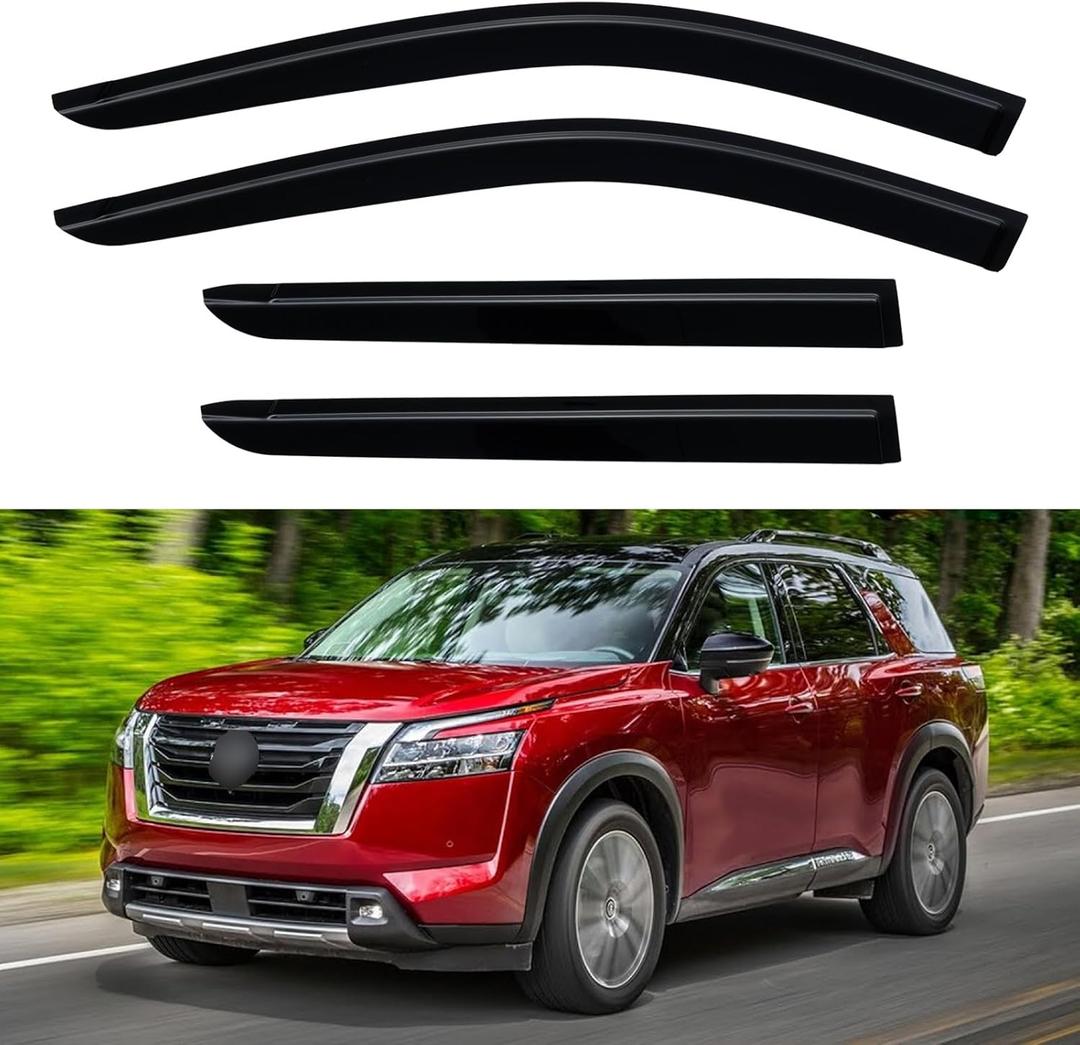 Window Visors Rain Guards for 2022 2023 2024 2025 2026 Nissan Pathfinder, Out-Channel Window Vent Wind Deflectors Visors Shades for 22 23 24 25 26 Nissan Pathfinder S SV SL Platinum Rock Creek