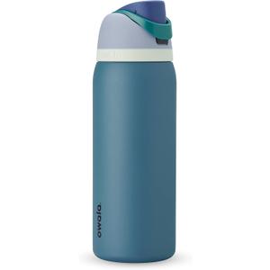 FreeSip Insulated Stainless Steel Water Bottle with Straw for Sports, Travel, and School BPA-Free Sports Water Bottle, 32 oz, Denim (32 Ounces)