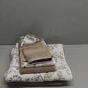 Modern Threads 6 Piece Set, 2 Bath Towels, 2 Hand Towels, 2 Washcloths Yarn Dyed Jacquard/Solid Towel Set Ophelia Fawn