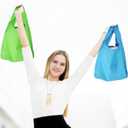 Yeetandoo Eco Friendly Grocery Shopping Bags-Large, Durable, Reusable and Foldable - Replace Paper and Plastic with These Strong Polyester Totes That Transform into Carry Pouch for Easy Storage (2)
