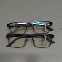 2 Pack Multifocal Progressive Reading Glasses Men, Blue Light Multifocus Bifocal Readers for Mid and Near Range
