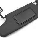 Left Driver Side Sun Visor Black Compatible with Jeep Wrangler JK 2007-2018 Replace 6CJ07DX9AA