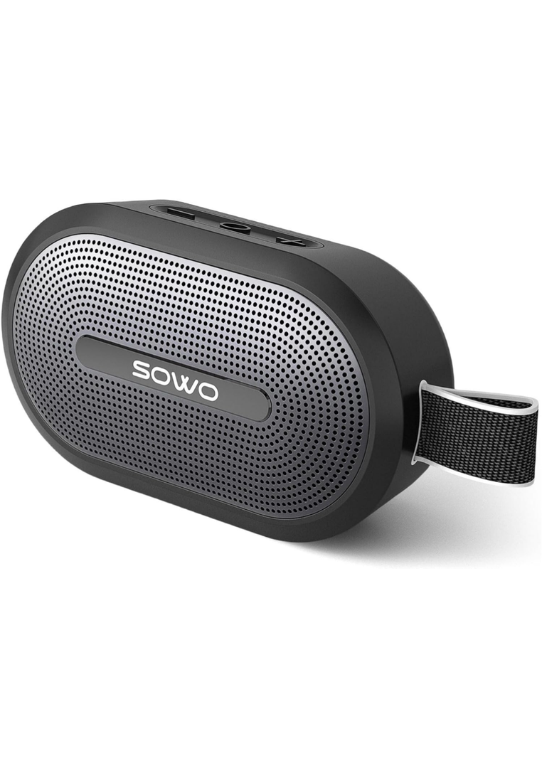 SOWO Wireless Portable Small Speaker, Ultra Magnetic Bluetooth Speaker for Golf Cart, Coverless IP67 Waterproof, 24 H Playtime, Pro Sound, Clip On Design for Outdoor, Indoor - Black