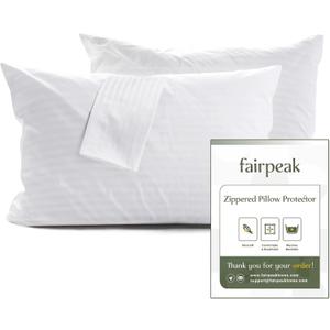 4 Pack Standard Size Pillow Protectors with Zipper, Oeko-TEX Certified Pillow Covers, Luxury Hotel Quality Pillow Cases, Soft Breathable, Machine Washable, 20 x 26