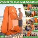Wakeman Pop Up Changing Tent, Orange, 3.3 x 3.3 x 6.2ft