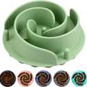 Slow Feeder Dog Bowls Insert, Bestalk Soft Silicone Slow Eating Feeder Insert with Suction Cups for Large Dogs, Fit into Basic and Elevated Dog Bowls, Green