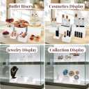 8 Pcs White Acrylic Buffet Risers, Food Display Stands for Buffet Table Party Catering Dessert Jewelry Collectibles, Acrylic Cube Nesting Boxes with Hollow Bottoms 8 Sizes (10"-9"-8"-7"-6"-5"-4"-3")