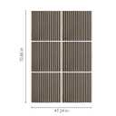 6 PCS 23.62 * 23.62 in 3D Acoustic Panels Soundproof Wood Slat(Smoked Oak)