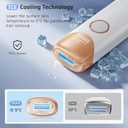 Ubroo Laser Hair Removal with 5 Ice Cooling,Hand-held Hair Removal Device IPL Hair Removal for Women and Men,Reduce Hair Regrowth,Full Body Use for Legs,Bikini,ArmpitsGold