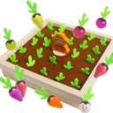 Skrtuan Montessori Toys for Toddlers 3 4 5 Years Old Boys Girls Baby, Wooden Toy Carrot Harvest Game, Educational Toys Shape Sorting Matching Puzzle, Memory Game Fine Motor Skill Gifts for Kids 3-5