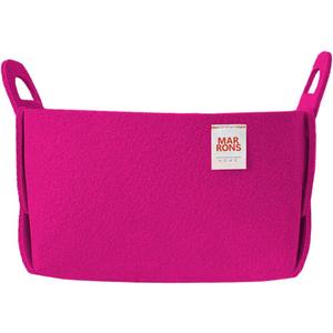 Collapsible Felt MAGENTAPINK Storage Bin Small 7.1"x5.1"x5.1"  Foldable Basket with Handles for Closet, Storage, Laundry Room Organization, Decorative Storage Baskets for Shelves, Nursery