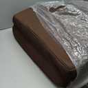 Outdoor Memory Foam Back Pillow and Seat Cushion Set with Waterproof Internal Cover for Patio Furniture, Sofa, Loveseat, Deep Seat Chair (Brown, 20"x18")