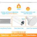 Extra Long Tension Curtain Rod 40-183Inch (3.3-15 ft) White, 1.26" Diameter
