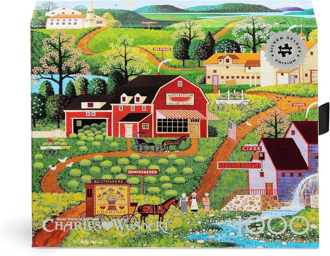 Buffalo Games - Silver Select - Charles Wysocki - Charles Wysocki - Burma Road - 1000 Piece Jigsaw Puzzle for Adults -Challenging Puzzle Perfect for Game Nights - Finished Size is 26.75 x 19.75