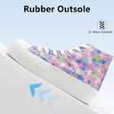 Womens Platform Canvas Sneakers Mens High Top Classic Canvas Shoes Unisex Casual Tennis Comfortable Fashion Sneakers Lace-Up (7.5 Women/6 Men, Pinkrainbow)