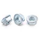 4 x 1/2"-13 Serrated Flange Hex Nuts, Carbon Steel, Zinc Plated Finish, Hexagon Nuts with Serrated Flange Washer Head, by Glvaner, 10 PCS