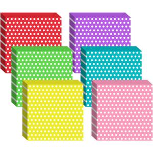 Fulmoon 300 Sheets Waxed Deli Paper Sheets for Food 12 x 12 Inch Polka Dot Dry Wax Paper Greaseproof Food Basket Liners Sandwich Wraps for Wrapping Bread Baking BBQ Picnic Party (Multicolor)
