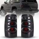 Nixon Offroad Tail Lights for Toyota Tacoma 2001 2002 2003 2004 Tail Lamps Rear Lights Car Rear Lamps Assembly Replacement 1Pair (Matte Black Housing/Clear Lens)