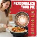 PIEZANO XL 14 Inch Electric Indoor Pizza Oven Heats up to 800F - Pizza Maker with Stone for Crispy Crust Pizza, Cooks in Under 6 Minutes, Countertop, Dual Heat Control, Peels & Scraper Included
