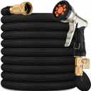 Flexible Garden Hose 50ft,Ultra Lightweight Water Hoses,Leak-Proof,Sturdy | Anti-burst Fabric with 10 Function Sprayer and 3/4" Solid Brass Fittings,Kink-Free&expandable,hose for Yard,Lawn,Outdoor