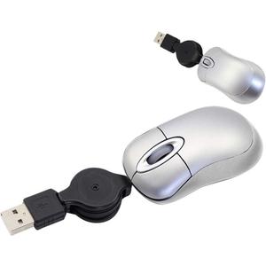 Wired Mouse Mini Small Travel Mice with Retractable Cable Portable Compact Pocket Tiny Handheld Little Optical USB-A Mouse for Laptop PC Computer Macbook Kids Girl Boy Women Men Small Hands Gift (Silver)