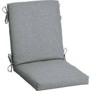 Arden Outdoor Patio Dining Chair Cushion, 20x44, Rain-Proof Seat Pad, Fade-Resistant Outdoor Cushion Stone Grey Leala, 2 Pieces