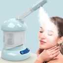 Kingsteam Tabletop Facial Steamer - Ozone Steamer with 360 Rotatable Arm - Professional Nano Ionic Facial Steamer for Deep Cleaning - Portable for Personal Care Use at Home or Salon, Blue